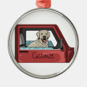 Labrador Hund Reiten Shotgun Thunder_Cove Ornament Aus Metall
