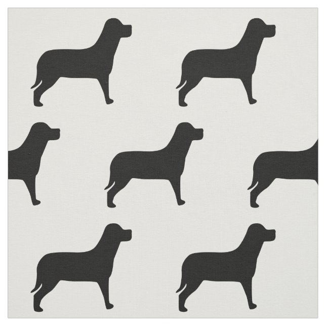 Labrador Hund Schwarz-Weiß-Muster Stoff (Muster)