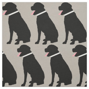 Labrador Hund Schwarzes Muster Stoff