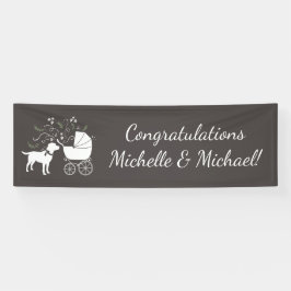 Labrador Hund Thema Babydusche Geschlecht neutral Banner
