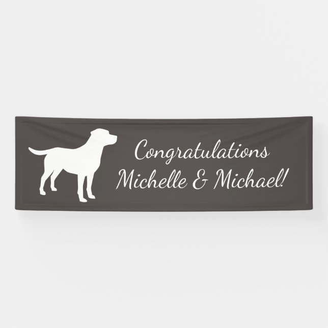 Labrador Hund Thema Babydusche Geschlecht neutral Banner (Horizontal)