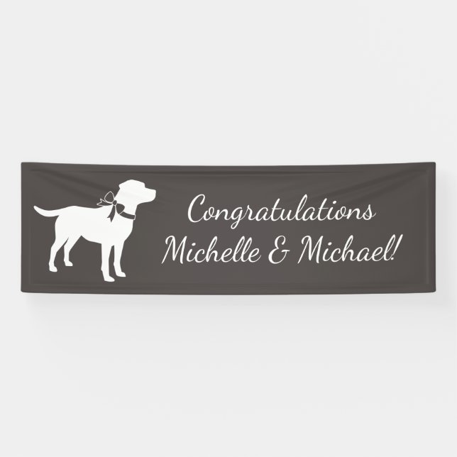 Labrador Hund Thema Babydusche Geschlecht neutral Banner (Horizontal)
