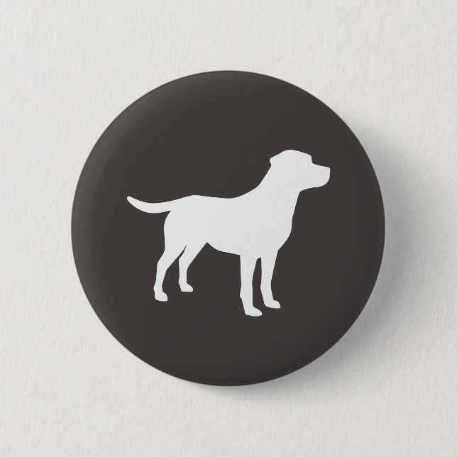 Labrador Hund Thema Babydusche Geschlecht neutral Button (Vorderseite)