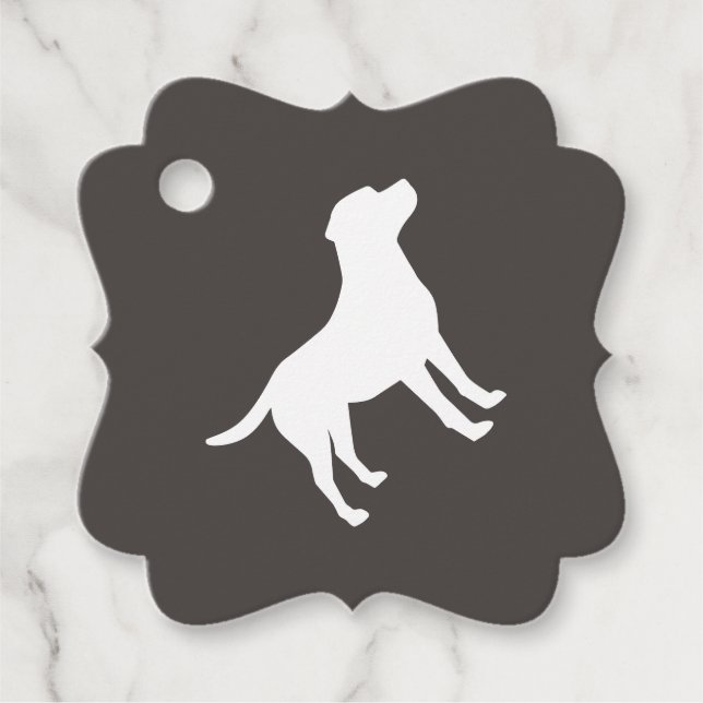 Labrador Hund Thema Babydusche Geschlecht neutral Geschenkanhänger (Vorderseite)