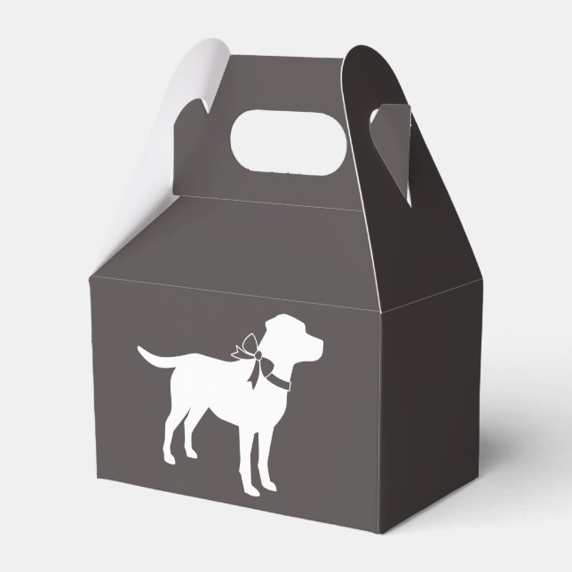 Labrador Hund Thema Babydusche Geschlecht neutral Geschenkschachtel (Vorderseite)