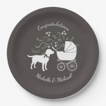 Labrador Hund Thema Babydusche Geschlecht neutral