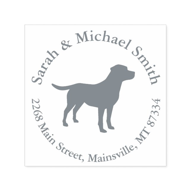 Labrador Hund Thema Babydusche Geschlecht neutral Permastempel (Design)