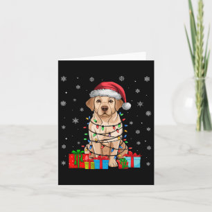 Labrador Hund Ugly Xmas Lights Santa Labrador Hund Karte