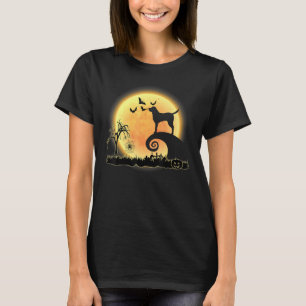 Labrador-Hund und Mond Gruseliger Halloween-Kostüm T-Shirt