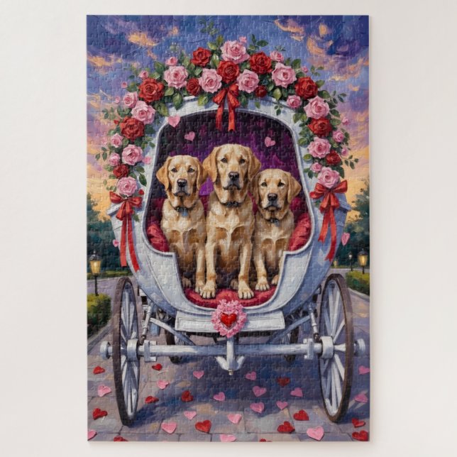 Labrador-Hund Valentinstag  (Vertikal)