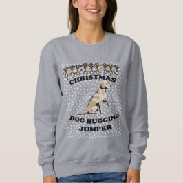 Labrador Hund Weihnachts-Hund umarmt Sweatshirt