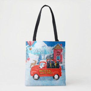 Labrador Hund Weihnachts-LKW Schnee Tasche