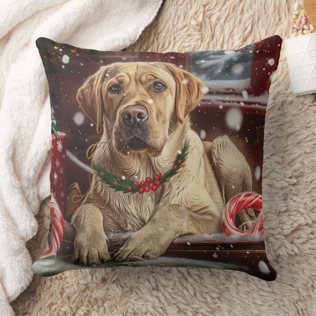 Labrador Hund Weihnachtsfest Kissen (Decke)