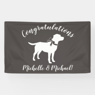 Labrador Hunde Babydusche Labrador Grau Geschlecht Banner