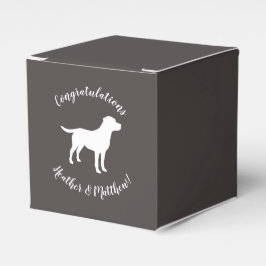 Labrador Hunde Babydusche Labrador Grau Geschlecht Geschenkschachtel