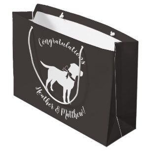 Labrador Hunde Babydusche Labrador Grau Geschlecht Große Geschenktüte