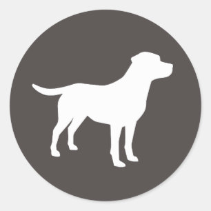 Labrador Hunde Babydusche Labrador Grau Geschlecht Runder Aufkleber