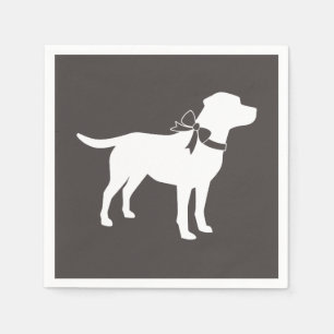 Labrador Hunde Babydusche Labrador Grau Geschlecht Serviette