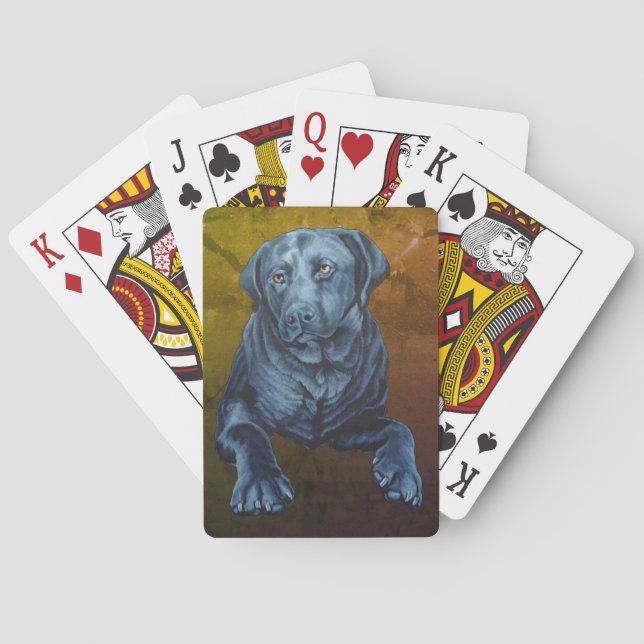 Labrador Hunde Cards Jagd Hunde Kunst spielen Kart Spielkarten (Rückseite)