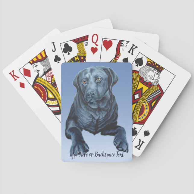 Labrador Hunde Cards Jagd Hunde Kunst spielen Kart Spielkarten (Rückseite)