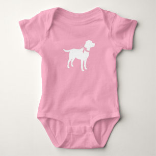 Labrador Hunde Kinderdusche Pink Girl Baby Strampler