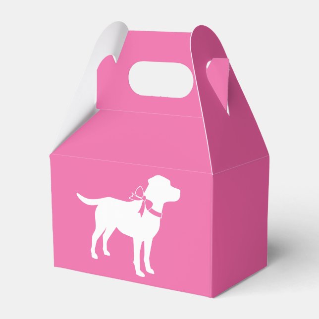 Labrador Hunde Kinderdusche Pink Girl Labrador Geschenkschachtel (Vorderseite)