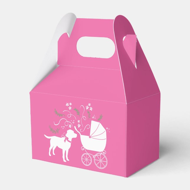Labrador Hunde Kinderdusche Pink Girl Labrador Geschenkschachtel (Vorderseite)
