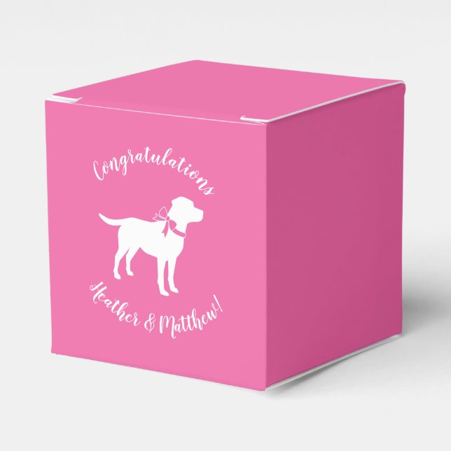 Labrador Hunde Kinderdusche Pink Girl Labrador Geschenkschachtel (Vorderseite)