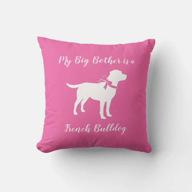 Labrador Hunde Kinderdusche Pink Girl Labrador Kissen (Vorderseite)