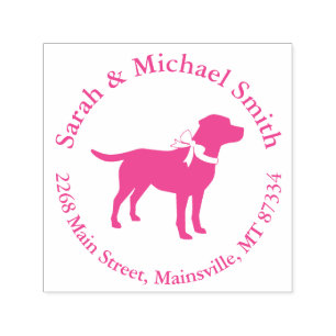 Labrador Hunde Kinderdusche Pink Girl Labrador Permastempel