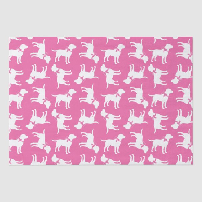 Labrador Hunde Kinderdusche Pink Girl Labrador Seidenpapier (Vorderseite)