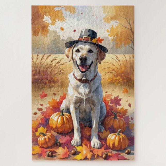 Labrador im Herbst lässt Erntedank Art (Vertikal)
