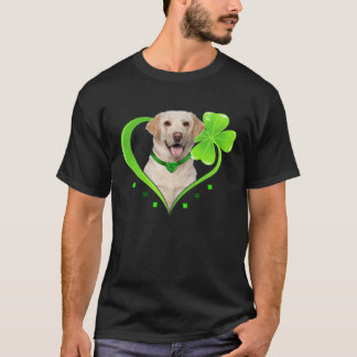 Labrador im Kleeblatt Herz St Patricks Day Hund T-Shirt