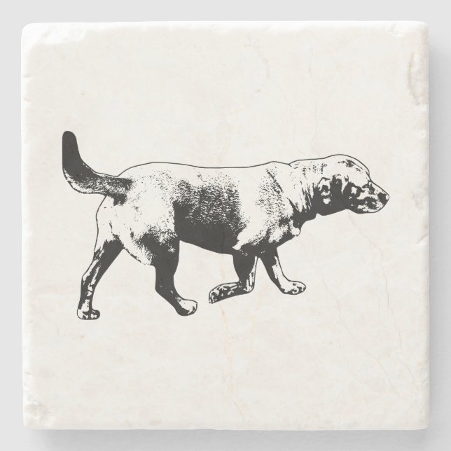 Labrador Ink Art Untersetzer (Vorderseite)