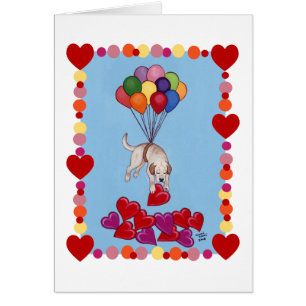 Labrador jaune rassemblant l'AMOUR (encadré)