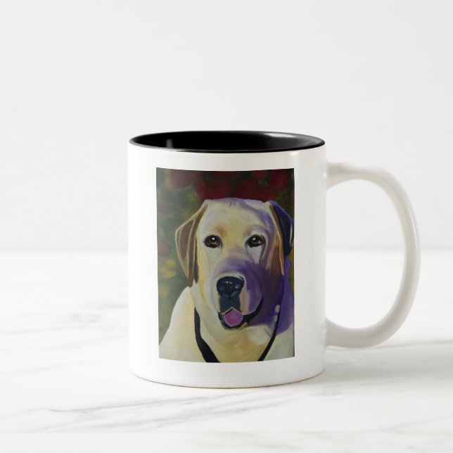 Labrador-Kaffee-Tasse Zweifarbige Tasse (Rechts)