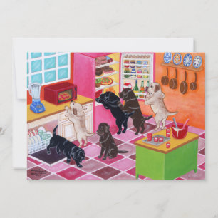 Labrador-Küchenparty-Gemälde Einladung