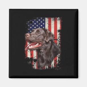 Labrador Labradors Patriotische Amerikanische Flag Magnet