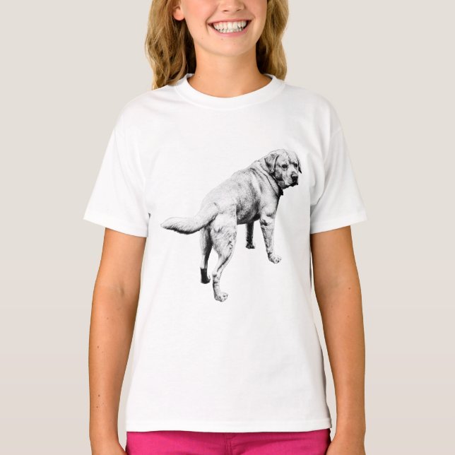 Labrador, leicht zu halten T-Shirt (Vorderseite)