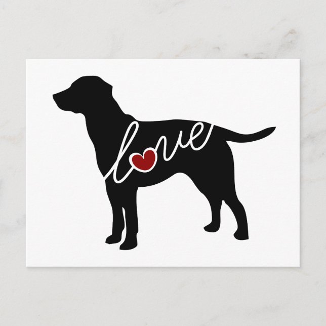 Labrador-Liebe Postkarte (Vorderseite)