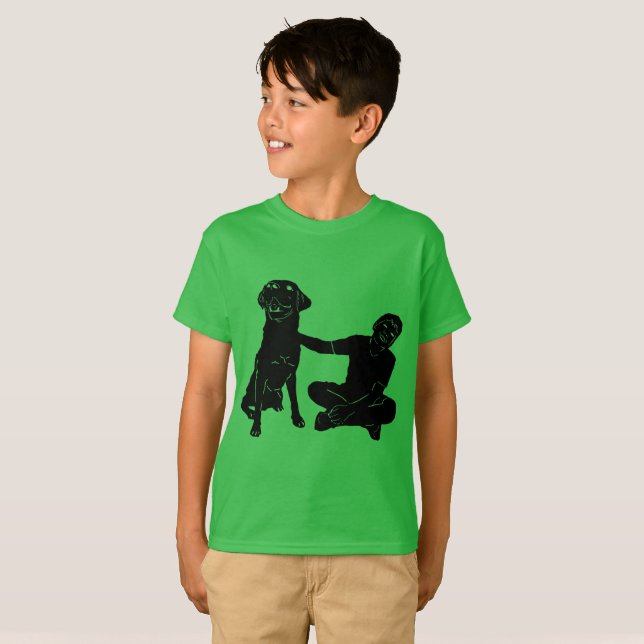 Labrador-Liebe scherzt T-Shirt (Vorne ganz)