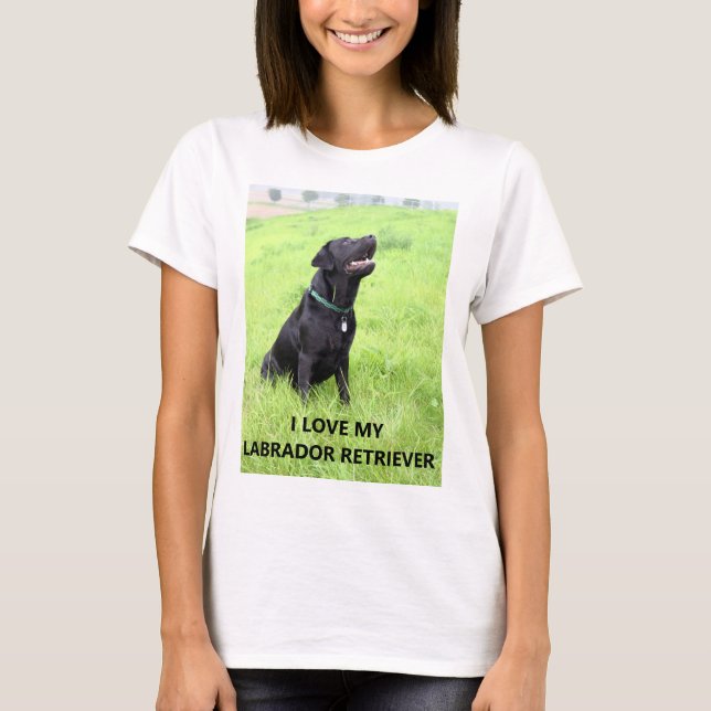 Labrador Liebe w pic T-Shirt (Vorderseite)