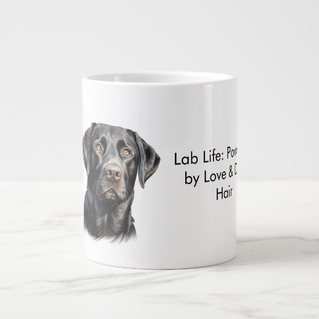 Labrador Life Collection : Powered by Liebe & Dop  Jumbo-Tasse (Vorderseite)