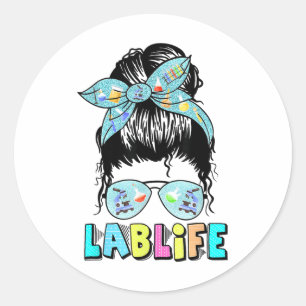 Labrador Life Messy Bun Labrador Week 2025 Medical Runder Aufkleber