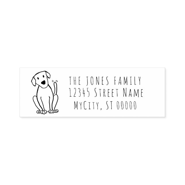 Labrador Lover Dog Rücksendeadresse Briefmarke Permastempel (Design)