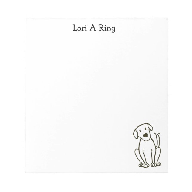 Labrador Lover Personalisiert Notepad Notizblock (Vorderseite)