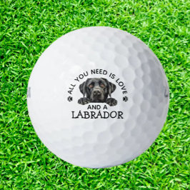   Labrador-Loving Golfer Golfball
