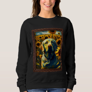 Labrador-Malerei Sonnenblumen-Blumen-Mutter Frauen Sweatshirt