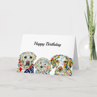 Labrador Maltipoo Brittany Carte d'anniversaire es