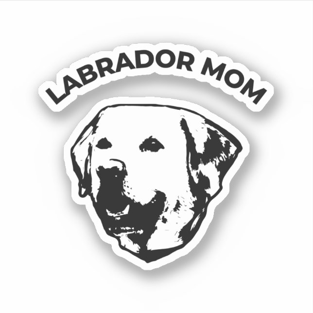 Labrador-Mama Aufkleber (Vorderseite)